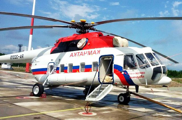 вертолет Ми-8 на Камчатке