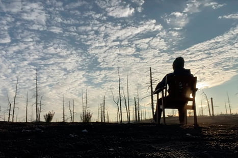 наблюдаем закат в хорошую погоду