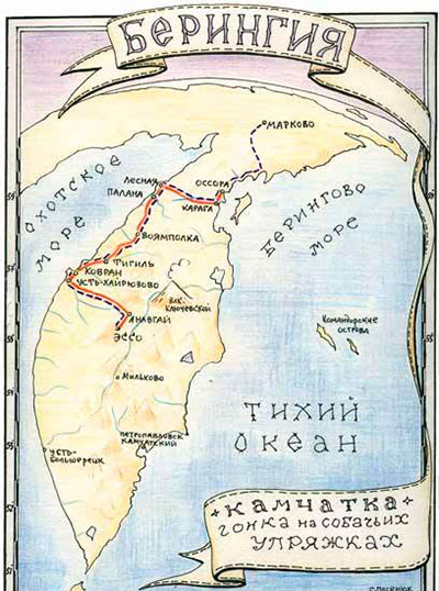 Карта берингии