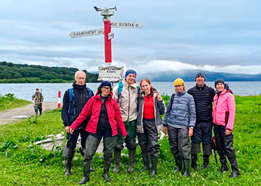в лагере на Курильском озере